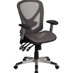 Flash Furniture Office Chairs<Sam Ergonomic Mesh Swivel Mid-Back Multifunction Executive Office Chair, Transparent Gray (GOWY1363)