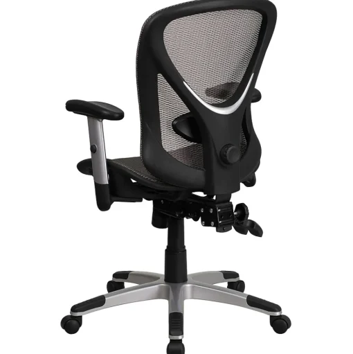 Flash Furniture Office Chairs<Sam Ergonomic Mesh Swivel Mid-Back Multifunction Executive Office Chair, Transparent Gray (GOWY1363)