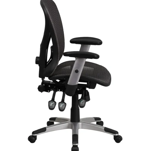 Flash Furniture Office Chairs<Sam Ergonomic Mesh Swivel Mid-Back Multifunction Executive Office Chair, Transparent Gray (GOWY1363)