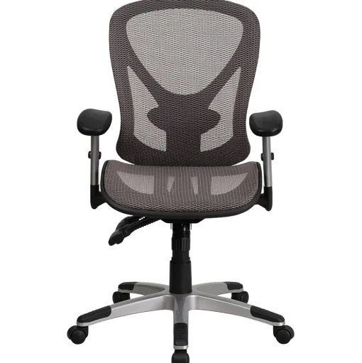 Flash Furniture Office Chairs<Sam Ergonomic Mesh Swivel Mid-Back Multifunction Executive Office Chair, Transparent Gray (GOWY1363)
