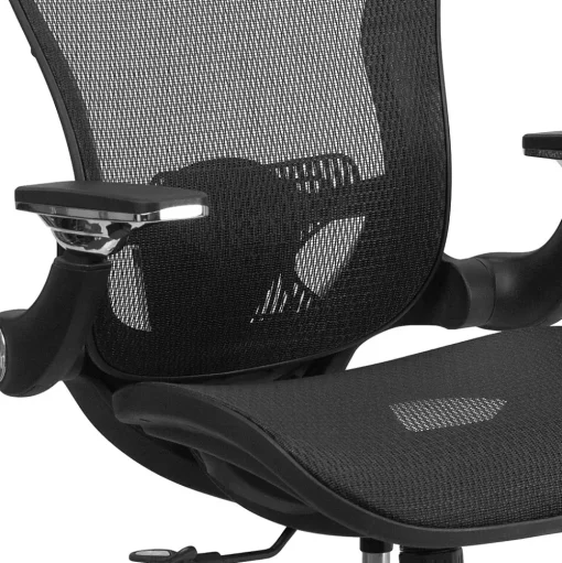 Flash Furniture Office Chairs<Sam Ergonomic Mesh Swivel Mid-Back Executive Office Chair, Transparent Black (GOWY87)
