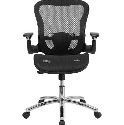 Flash Furniture Office Chairs<Sam Ergonomic Mesh Swivel Mid-Back Executive Office Chair, Transparent Black (GOWY87)
