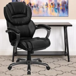 Flash Furniture Office Chairs<Stella Ergonomic LeatherSoft Swivel High Back Executive Office Chair, Black (GO901BK)