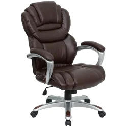 Flash Furniture Office Chairs<Stella Ergonomic LeatherSoft Swivel High Back Executive Office Chair, Brown (GO901BN)