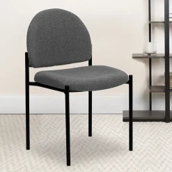 Flash Furniture Folding & Stacking<Tania Fabric Stackable Side Reception Chair, Gray (BT5151GY)