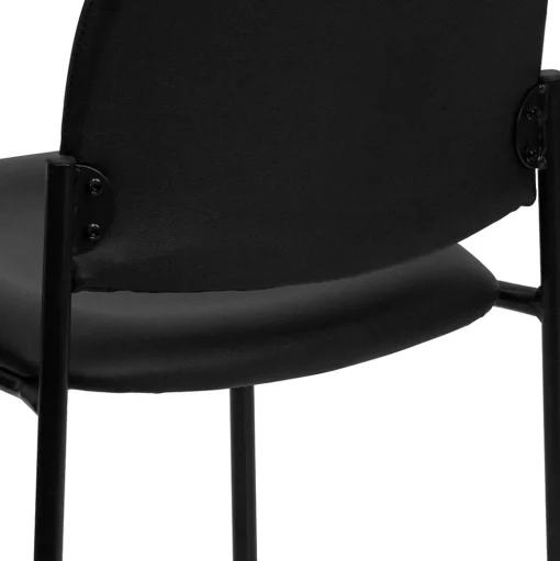 Flash Furniture Folding & Stacking<Tania Vinyl Stackable Side Reception Chair, Black (BT5151VINYL)