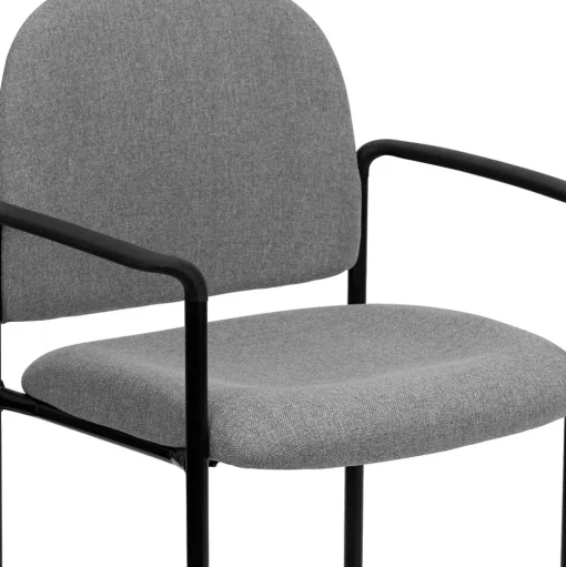 Flash Furniture Folding & Stacking<Tiffany Fabric Stackable Side Reception Chair with Arms, Gray (BT5161GY)