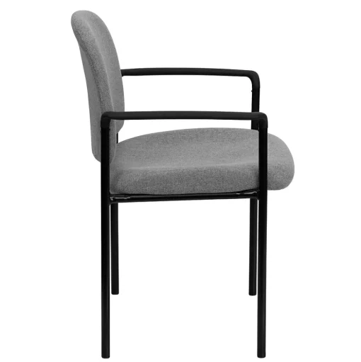 Flash Furniture Folding & Stacking<Tiffany Fabric Stackable Side Reception Chair with Arms, Gray (BT5161GY)