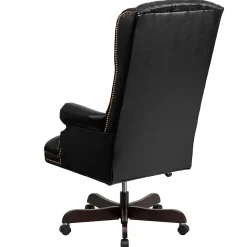 Flash Furniture Office Chairs<Turner Ergonomic LeatherSoft Swivel High Back Fully Tufted Executive Office Chair, Black (CI360BK)