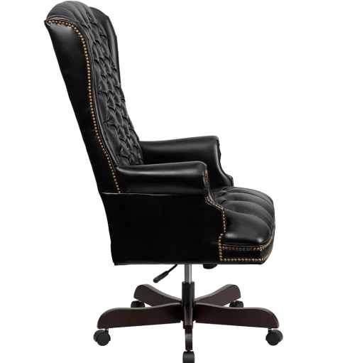 Flash Furniture Office Chairs<Turner Ergonomic LeatherSoft Swivel High Back Fully Tufted Executive Office Chair, Black (CI360BK)