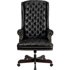 Flash Furniture Office Chairs<Turner Ergonomic LeatherSoft Swivel High Back Fully Tufted Executive Office Chair, Black (CI360BK)