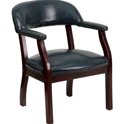 Flash Furniture Office Chairs<Vinyl Mid Back Luxurious Conference Chair, Navy