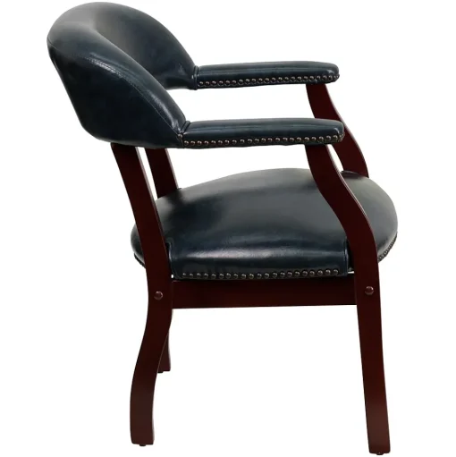 Flash Furniture Office Chairs<Vinyl Mid Back Luxurious Conference Chair, Navy