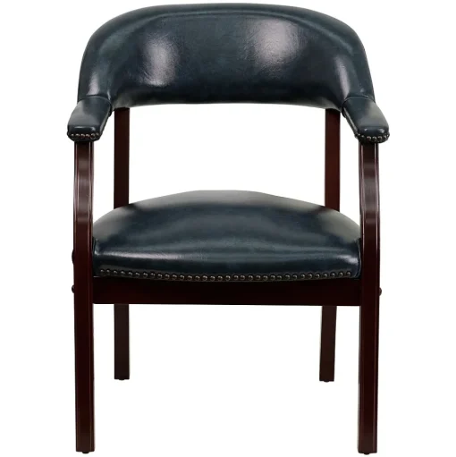 Flash Furniture Office Chairs<Vinyl Mid Back Luxurious Conference Chair, Navy