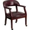 Flash Furniture Office Chairs<Vinyl Mid Back Luxurious Conference Chair With Casters, Oxblood