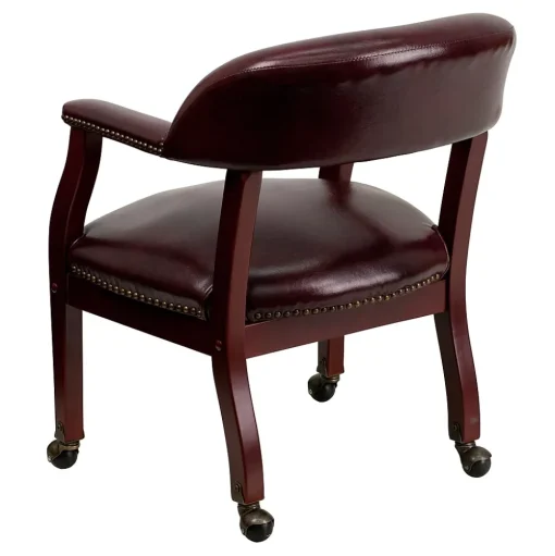 Flash Furniture Office Chairs<Vinyl Mid Back Luxurious Conference Chair With Casters, Oxblood