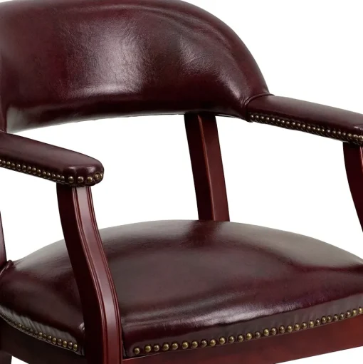 Flash Furniture Office Chairs<Vinyl Mid Back Luxurious Conference Chair With Casters, Oxblood