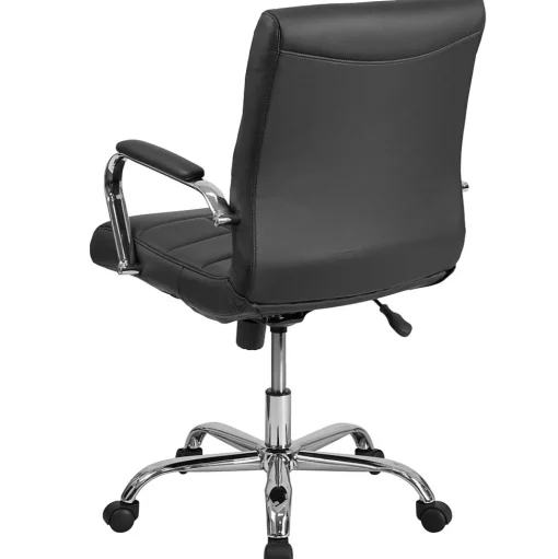 Flash Furniture Office Chairs<Vivian Vinyl Swivel Mid-Back Executive Office Chair, Black (GO2240BK)