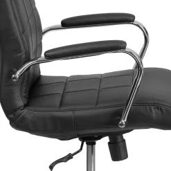 Flash Furniture Office Chairs<Vivian Vinyl Swivel Mid-Back Executive Office Chair, Black (GO2240BK)