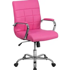 Flash Furniture Office Chairs<Vivian Vinyl Swivel Mid-Back Executive Office Chair, Pink (GO2240PK)