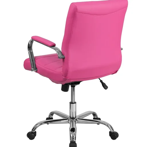 Flash Furniture Office Chairs<Vivian Vinyl Swivel Mid-Back Executive Office Chair, Pink (GO2240PK)