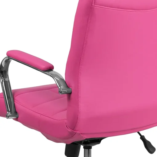 Flash Furniture Office Chairs<Vivian Vinyl Swivel Mid-Back Executive Office Chair, Pink (GO2240PK)
