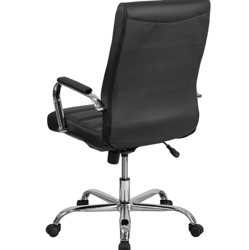 Flash Furniture Ergonomic Chairs<Whitney Ergonomic LeatherSoft Swivel High Back Executive Office Chair, Black/Chrome (GO2286HBK)
