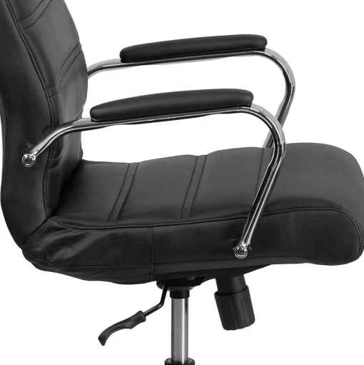 Flash Furniture Ergonomic Chairs<Whitney Ergonomic LeatherSoft Swivel High Back Executive Office Chair, Black/Chrome (GO2286HBK)