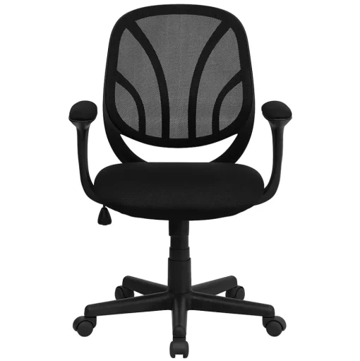 Flash Furniture Office Chairs<Y-GO Office Ergonomic Mesh Swivel Mid-Back Task Office Chair, Black (GOWY05A)