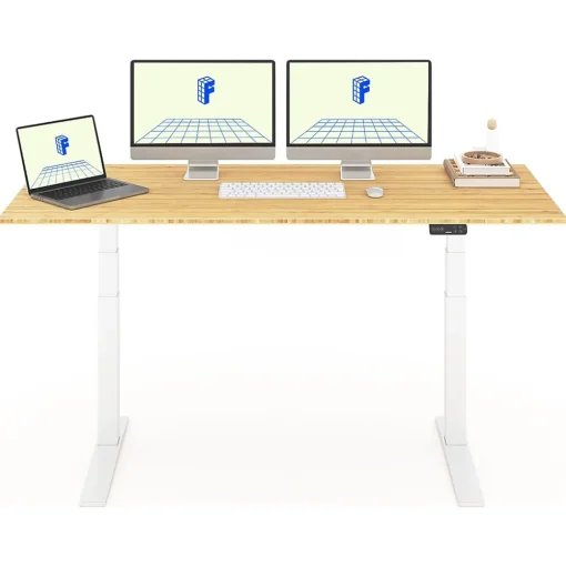 FlexiSpot Standing Desks<E7 Pro 72"W Electric Adjustable Standing Desk, (E7WPRO7230-LBZB)