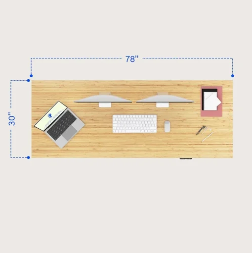 FlexiSpot Standing Desks<E7 Pro 78"W Electric Adjustable Standing Desk, (E7WPRO7830LBZB)