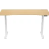 FlexiSpot Standing Desks<E7 72"W Electric Adjustable Bamboo Top Standing Desk, White (E7WCR7230LBZB)