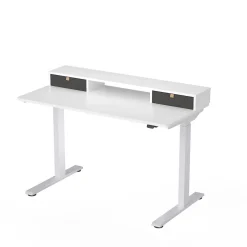 FlexiSpot Standing Desks<EC9W Series 48" W Electric Adjustable Standing Desk, White (EC9WDO04W)