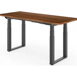 FlexiSpot Standing Desks<E7Q 72"W Electric Adjustable Standing Desk, Black Walnut/Black (E7QB7230-BW)