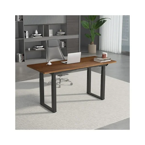 FlexiSpot Standing Desks<E7Q 72"W Electric Adjustable Standing Desk, Black Walnut/Black (E7QB7230-BW)