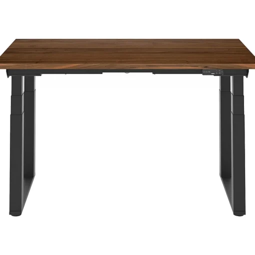 FlexiSpot Standing Desks<E7Q 60"W Electric Adjustable Standing Desk, Black Walnut/Black (E7QB6030-BW)