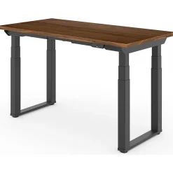 FlexiSpot Standing Desks<E7Q 60"W Electric Adjustable Standing Desk, Black Walnut/Black (E7QB6030-BW)