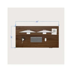 FlexiSpot Standing Desks<E7Q 60"W Electric Adjustable Standing Desk, Black Walnut/Black (E7QB6030-BW)