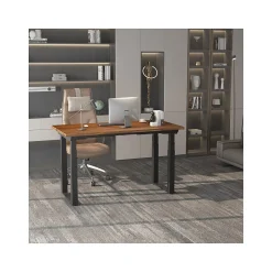FlexiSpot Standing Desks<E7Q 60"W Electric Adjustable Standing Desk, Black Walnut/Black (E7QB6030-BW)