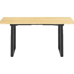 FlexiSpot Standing Desks<E7Q 72"W Electric Adjustable Standing Desk, Bamboo/Black (E7QBR7230-LBZB)