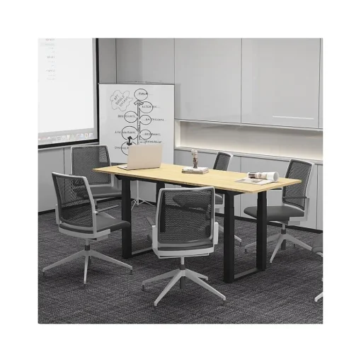 FlexiSpot Standing Desks<E7Q 72"W Electric Adjustable Standing Desk, Bamboo/Black (E7QBR7230-LBZB)