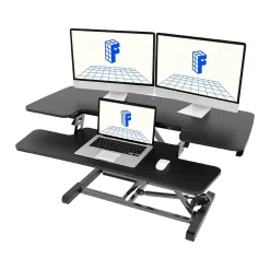 FlexiSpot Standing Desks<M7 Series 40"W Manual Rectangular Adjustable Standing Desk Converter, Black (M7-E-40B)
