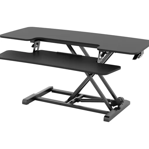 FlexiSpot Standing Desks<M7 Series 42"W Manual Rectangular Adjustable Standing Desk Converter, Black (M7-E-42B)