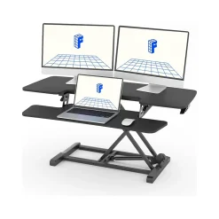 FlexiSpot Standing Desks<M7 Series 42"W Manual Rectangular Adjustable Standing Desk Converter, Black (M7-E-42B)