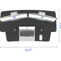 FlexiSpot Standing Desks<M7 Series 42"W Manual Rectangular Adjustable Standing Desk Converter, Black (M7-E-42B)
