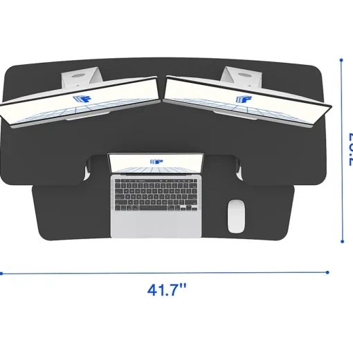 FlexiSpot Standing Desks<M7 Series 42"W Manual Rectangular Adjustable Standing Desk Converter, Black (M7-E-42B)