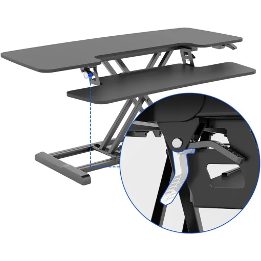 FlexiSpot Standing Desks<M7 Series 42"W Manual Rectangular Adjustable Standing Desk Converter, Black (M7-E-42B)