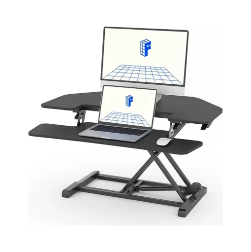 FlexiSpot Standing Desks<M7 Series 36"W Manual Adjustable Standing Desk Converter, Black (M7-E-36C)
