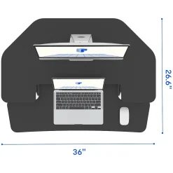 FlexiSpot Standing Desks<M7 Series 36"W Manual Adjustable Standing Desk Converter, Black (M7-E-36C)