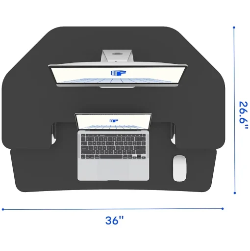 FlexiSpot Standing Desks<M7 Series 36"W Manual Adjustable Standing Desk Converter, Black (M7-E-36C)